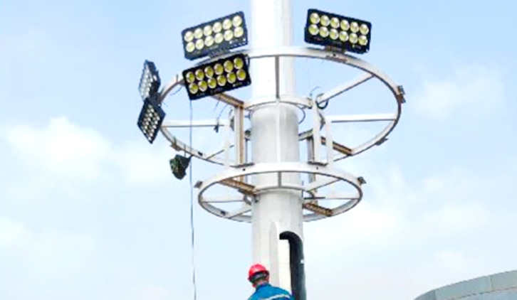 Shandong Rizhao 45 meter lifting pole light